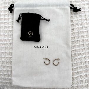 Mejuri Pave Diamond Hoops 14K Gold